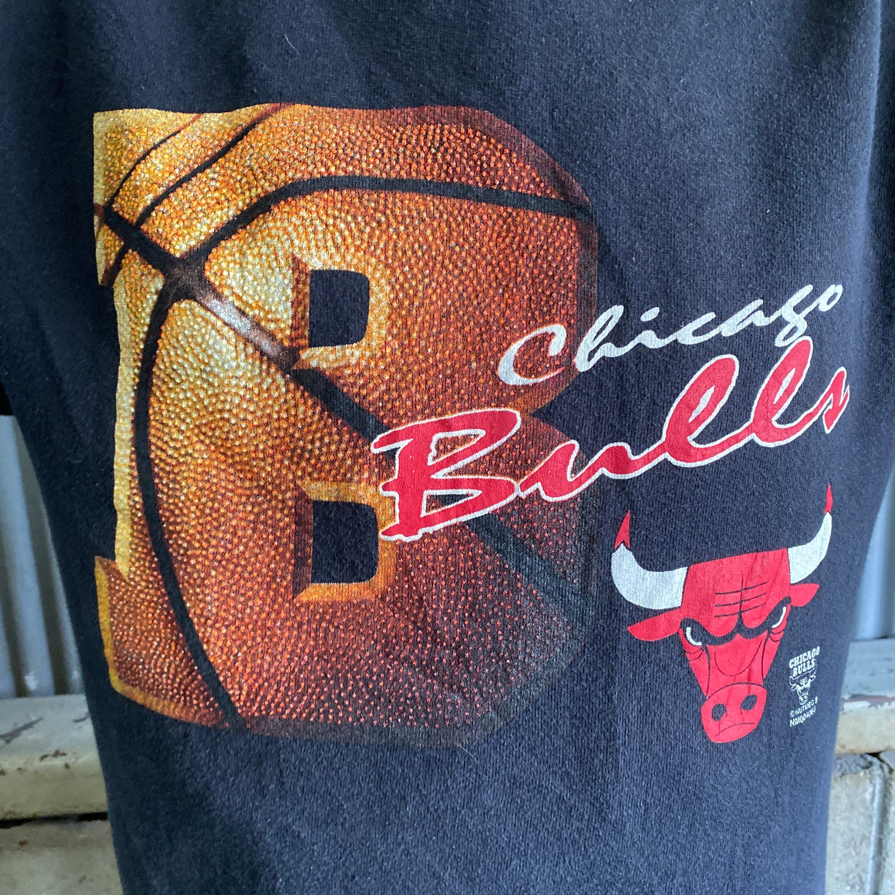 USA製 90年代 NBA シカゴ・ブルズ バスケットボール チーム プリント スウェット メンズM相当 古着 CHICAGO BULLS 90s  ヴィンテージ ビンテージ ブラック 黒色 【スウェット】【SW20】【AN20】 | cave 古着屋【公式】古着通販サイト