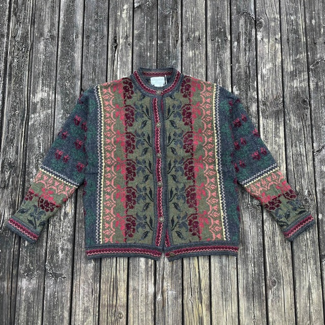 made in England	used knit cardigan