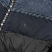 G-STAR RAW ジースター ロゥ デニム切替 フード付き 中綿 ジャケット サイズ M /ブラック×インディゴ/メンズ