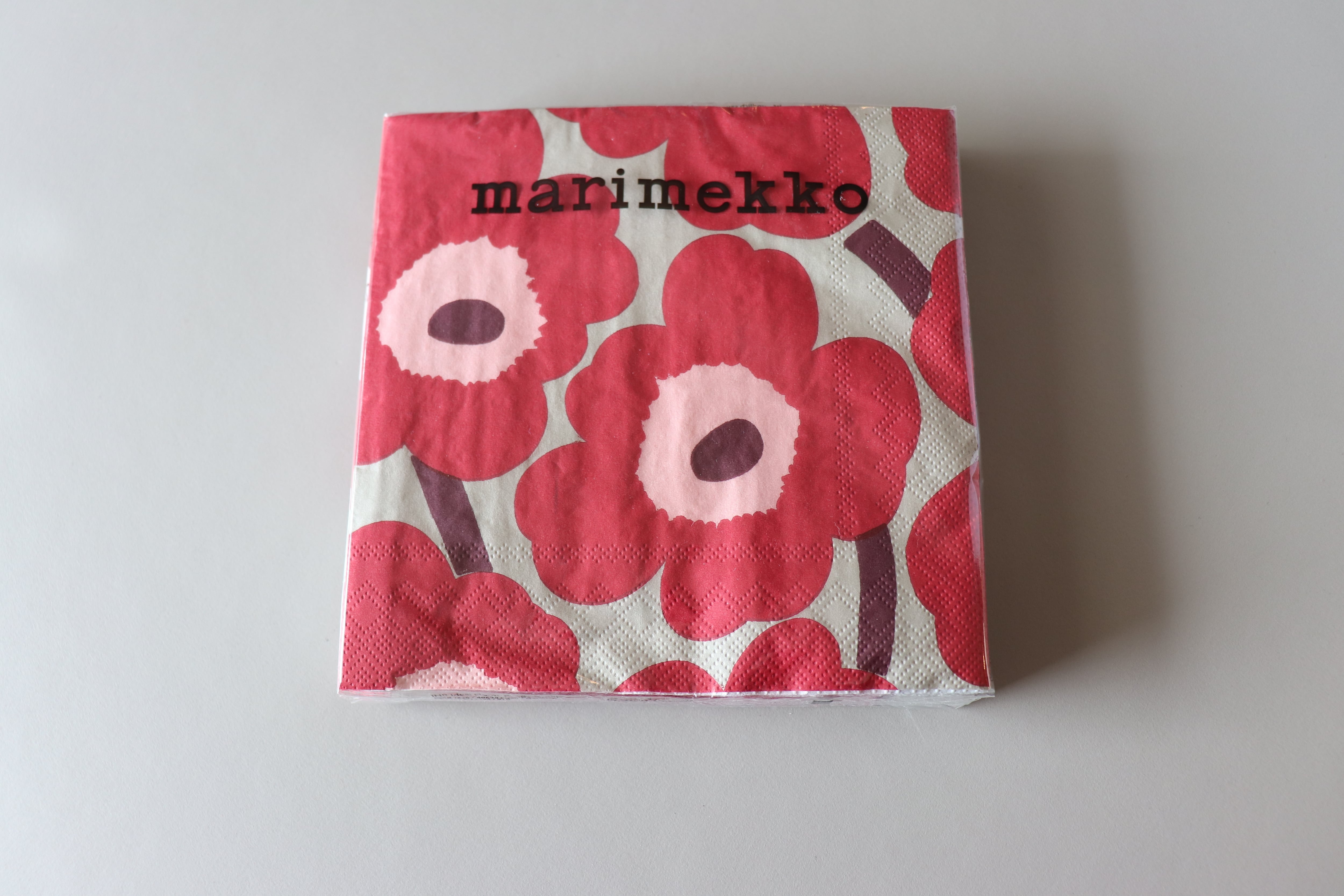 marimekko/マリメッコ ペーパーナプキン red linen | Linnel Home