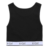 【X-girl】LOGO AND STRIPE TANK TOP 【エックスガール】