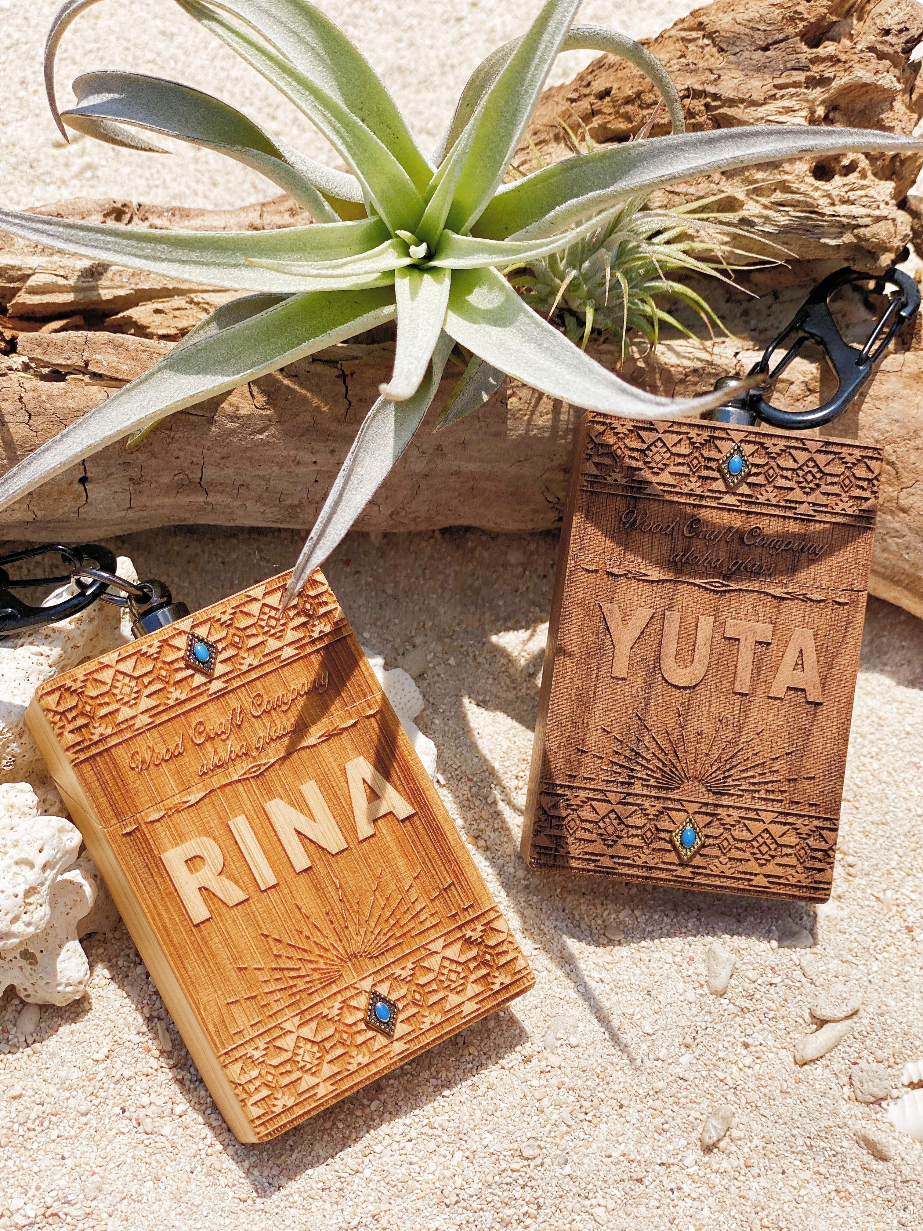 Wood portable ash tray | ALOHA GLASS