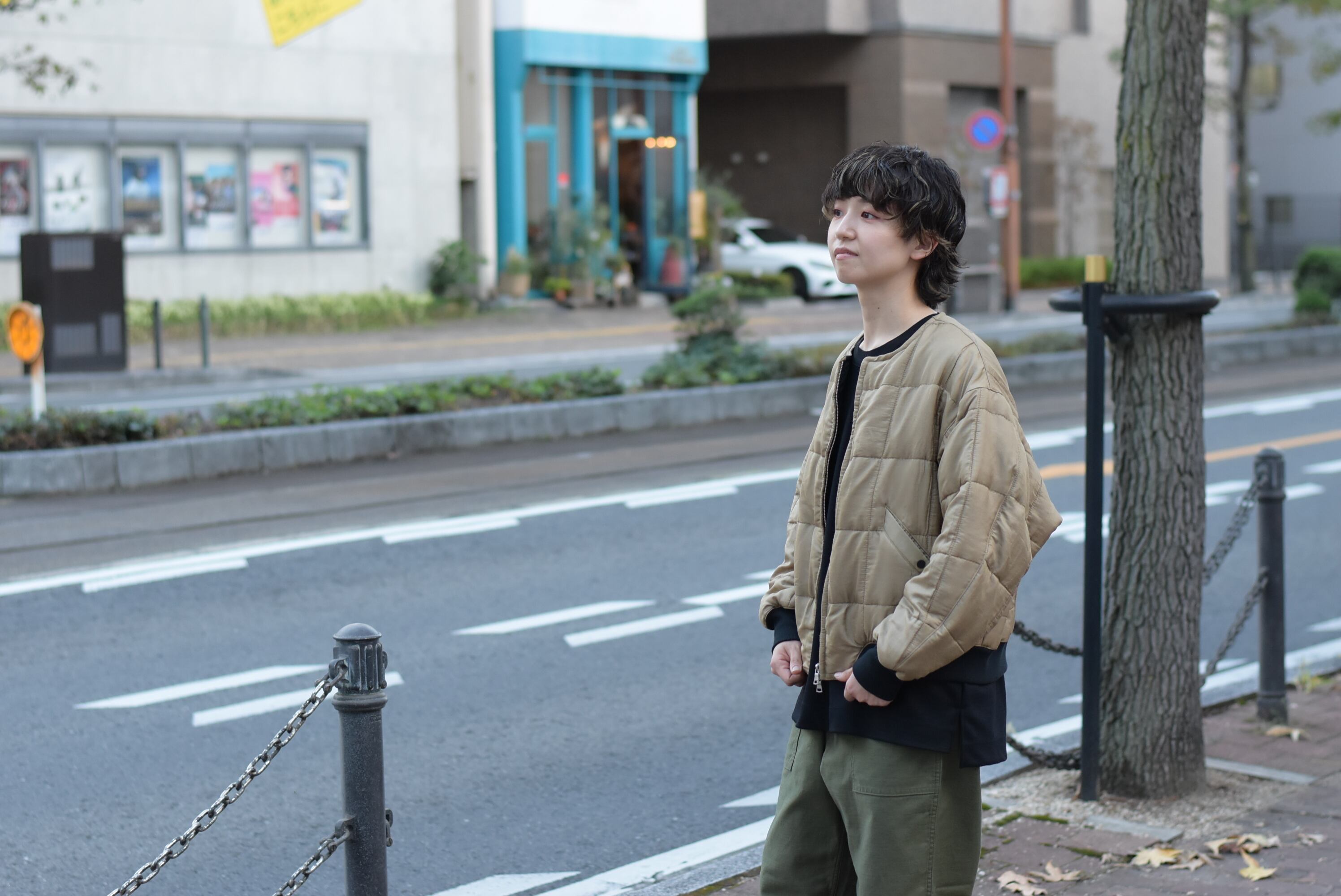 HAVERSACK】Silk Quilting No-Collar Blouson | theater(シアター)