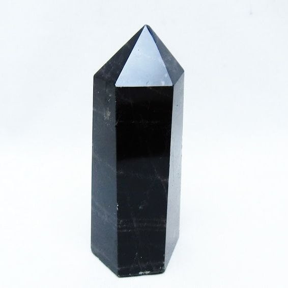 モリオン 六角柱 黒水晶 ポイント 142-10717