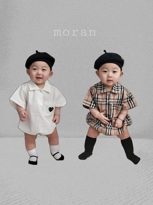 [Moran bebe] Summer Shirt Bodysuit / [모란] 여름남방슈트