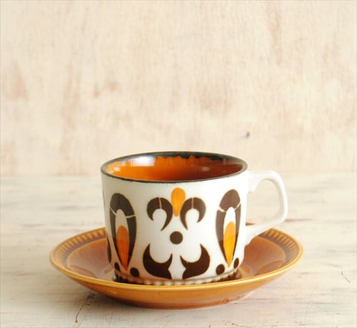 ベルギー製 BOCH ボッホ レアシリーズ Tirana カップ&ソーサー ヴィンテージ 磁器 陶器 食器 アンティーク it1161