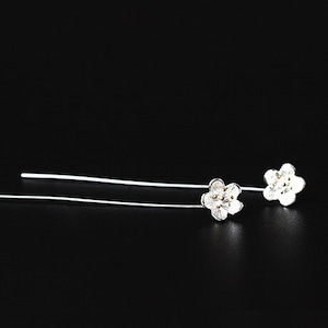 梅の花のピアス　SILVER　0283