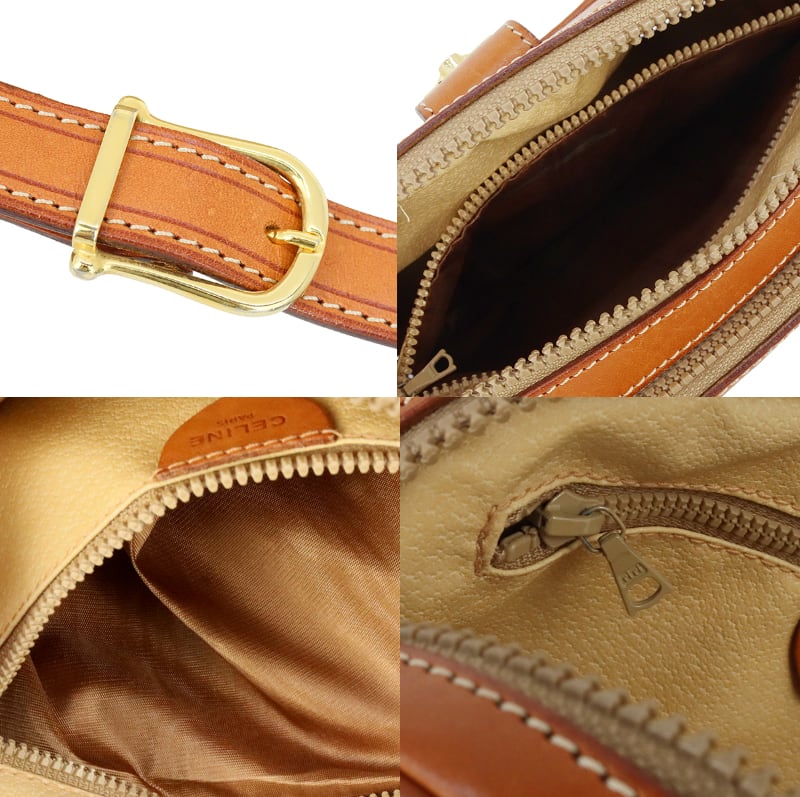 Vintage CELINE セリーヌ ショルダーバッグ マカダム ベージュ