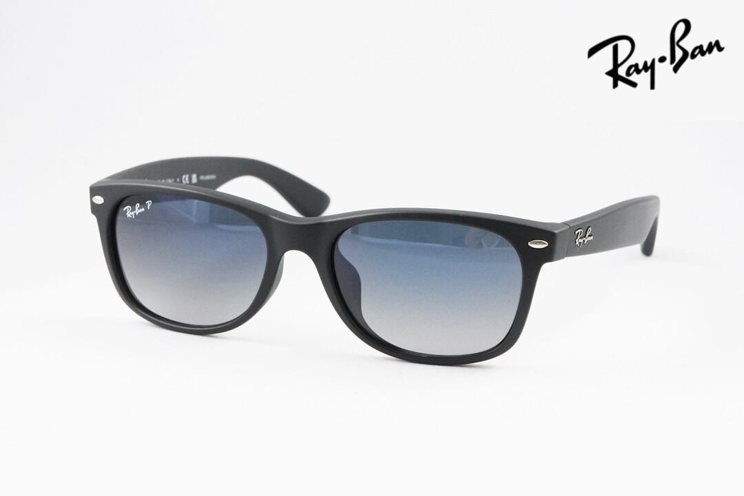 美品 ケース付属 Ray-Ban RB2132-F 601-S/78 艶消し黒 Ray-Ban 偏光サングラス NEW WAYFARER RB2132-F 601-S/78 55サイズ
