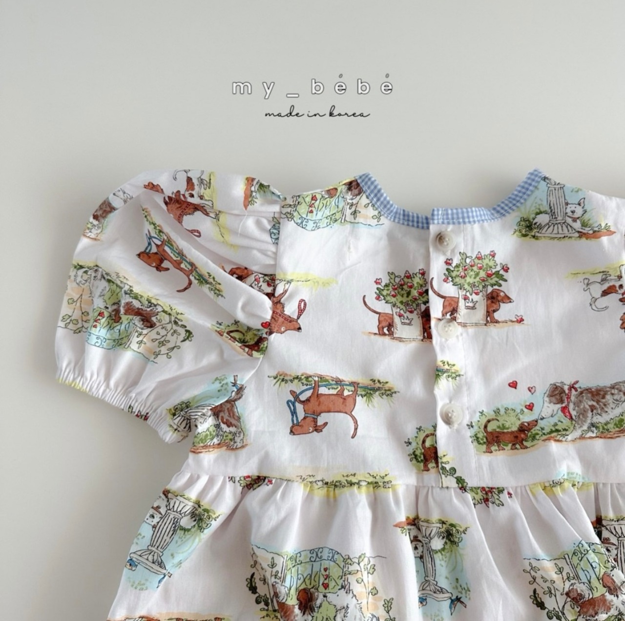 【my bebe】ビンテージドッグワンピーススーツ　70~80cm　240814 - 9