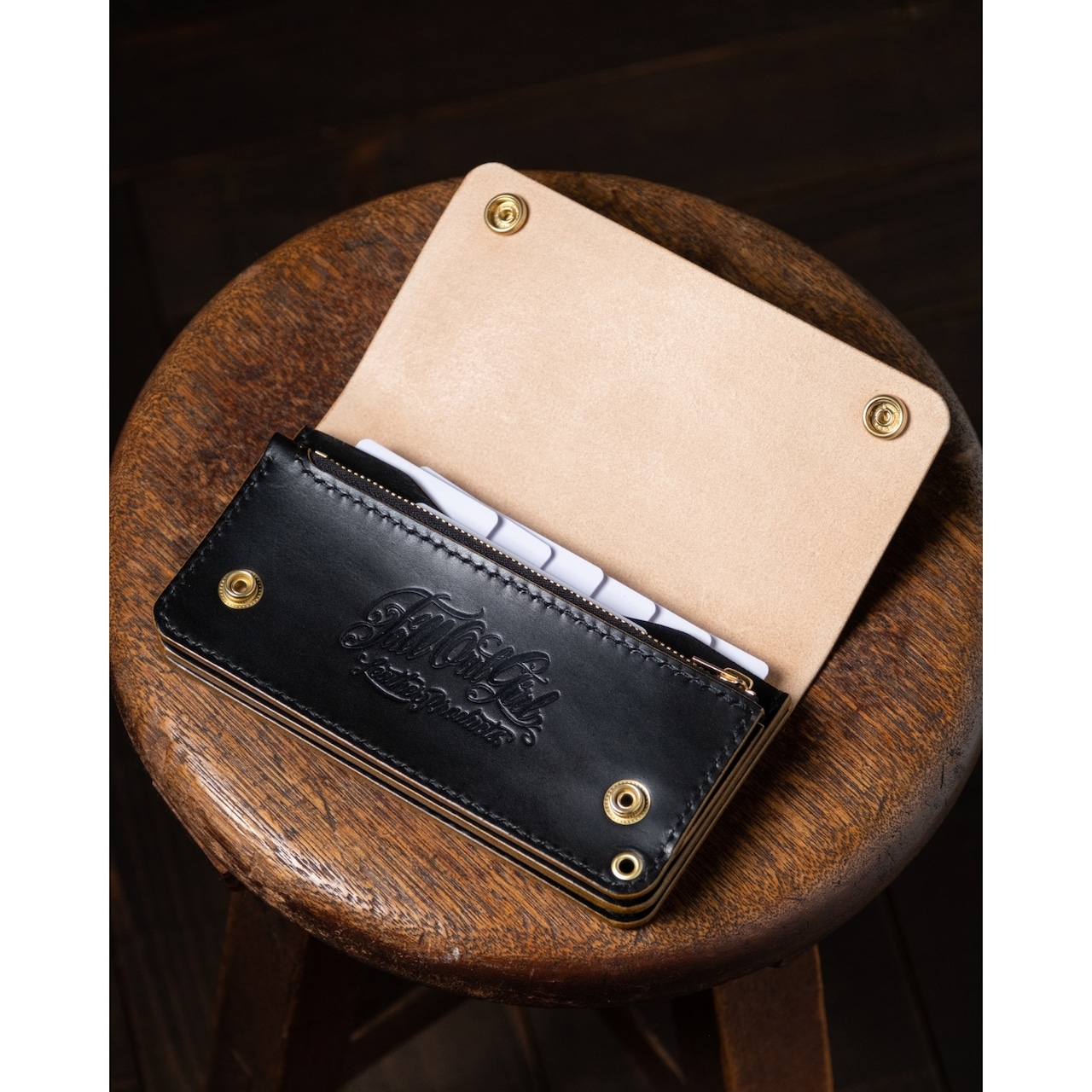 TRUCKER WALLET T-6 Brown edge