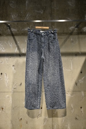 【26AW | MEN】Feng Chen Wang フェンチェンワン / パンツ / Blue Jacquard Washed Denim Jeans FUF22TR37