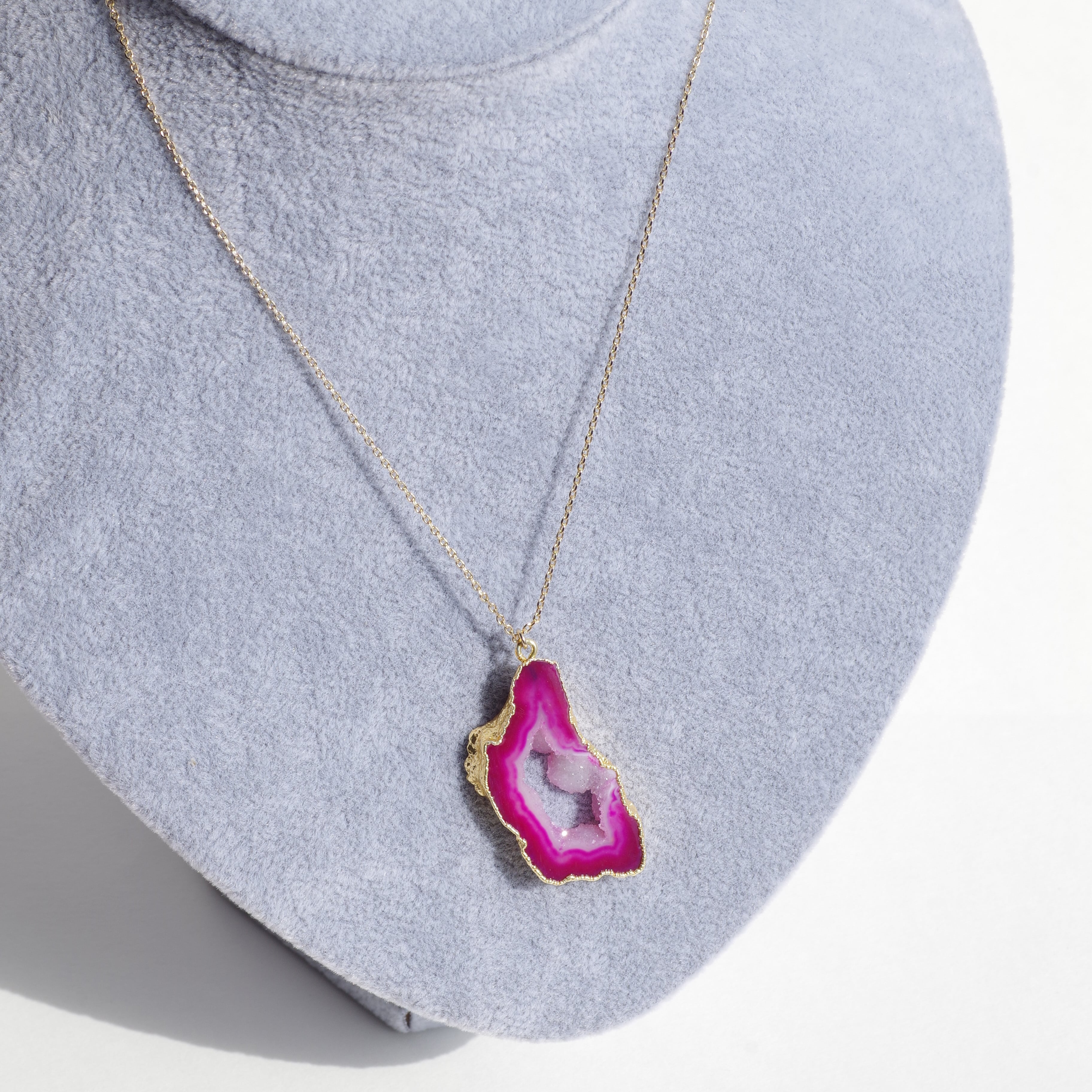 選べるスライスドゥルージー ネックレス ジオード アゲート（メノウ