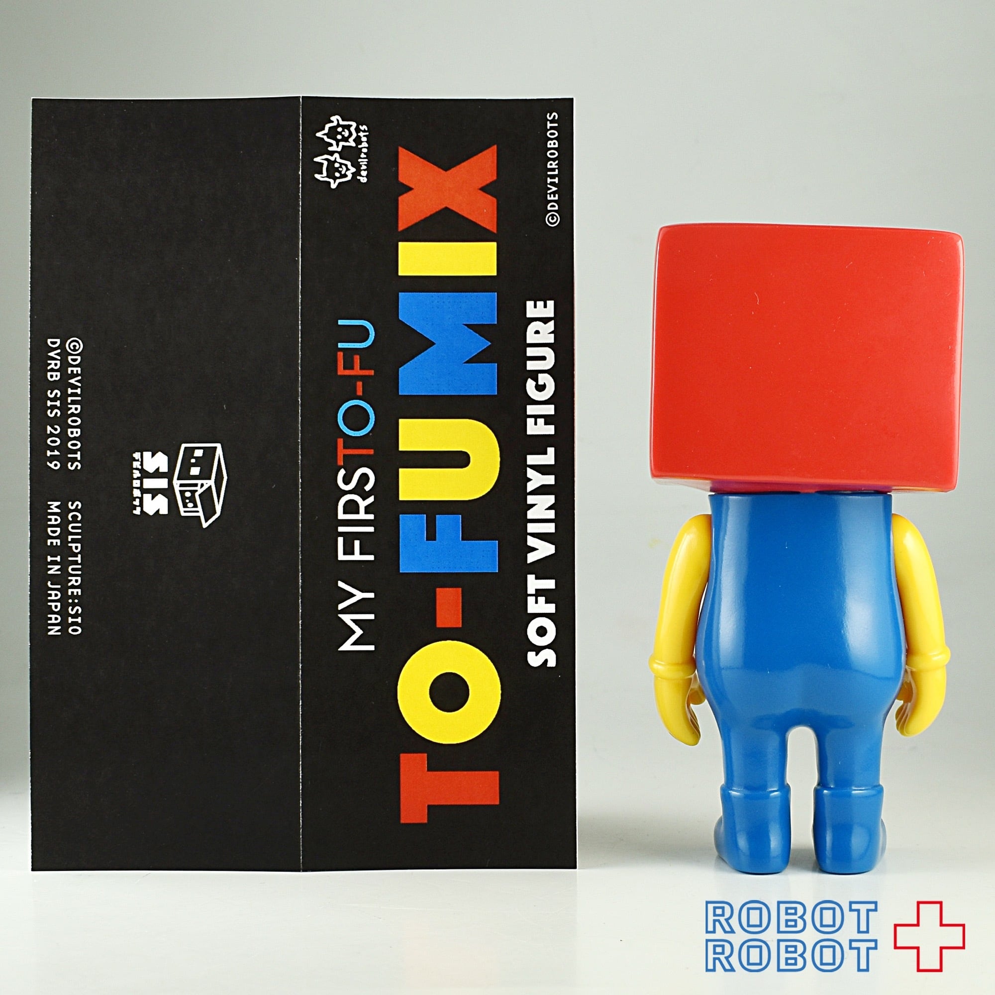 デビルロボッツ トーフ親子 トーフ ソフビ MIX 赤ヘッド 青ボディ