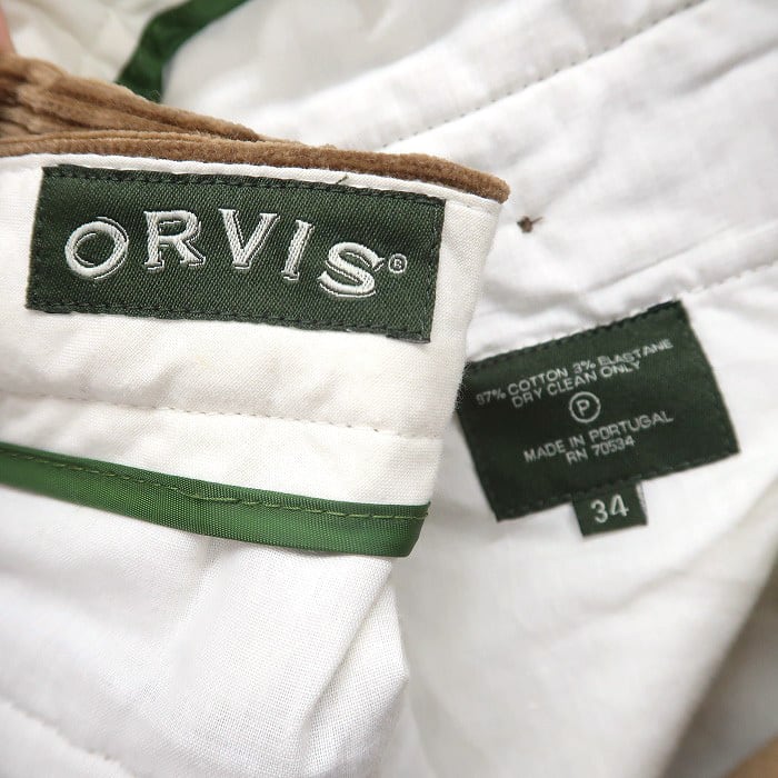 古着 オービス ORVIS 太畝 コーデュロイパンツ ブラウン サイズ表記