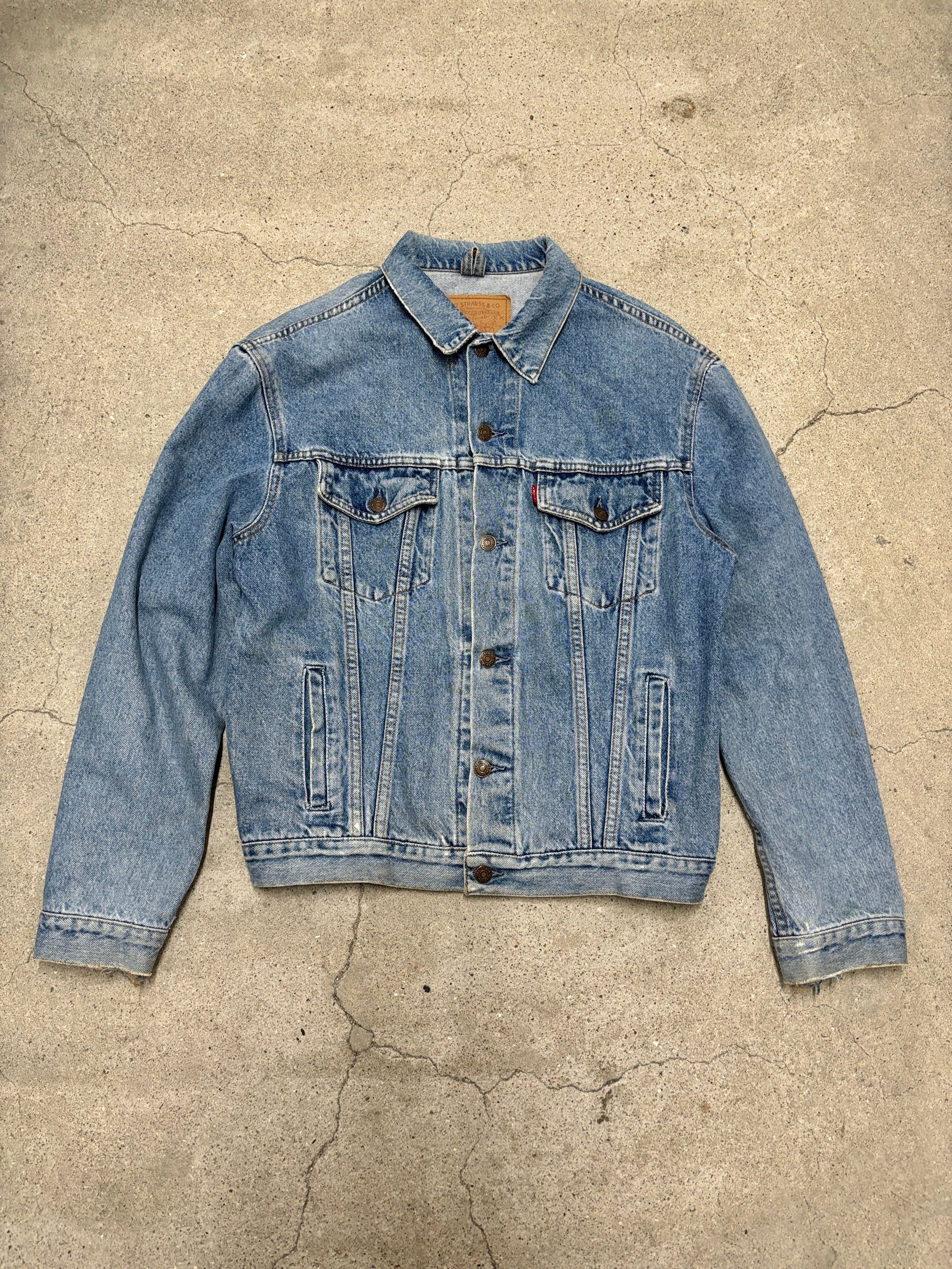 雰囲気系 90s vintage デニム ハンティングジャケット 鬼フェード L 雰囲気系 90s vintage デニム ハンティングジャケット 鬼フェード L