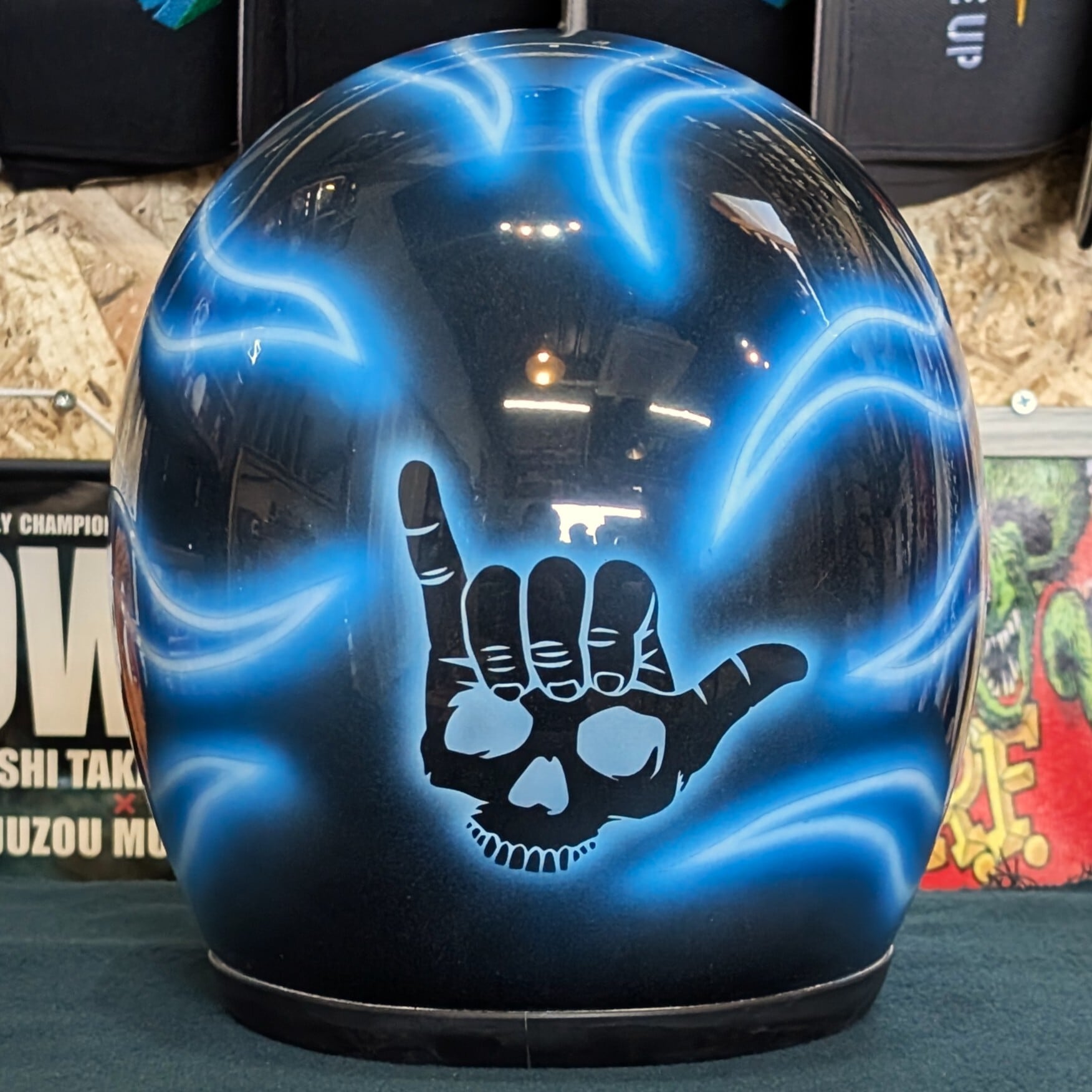 一点限り【Air brush paint helmet⑥】OCEAN BEETLE LAC Mサイズ