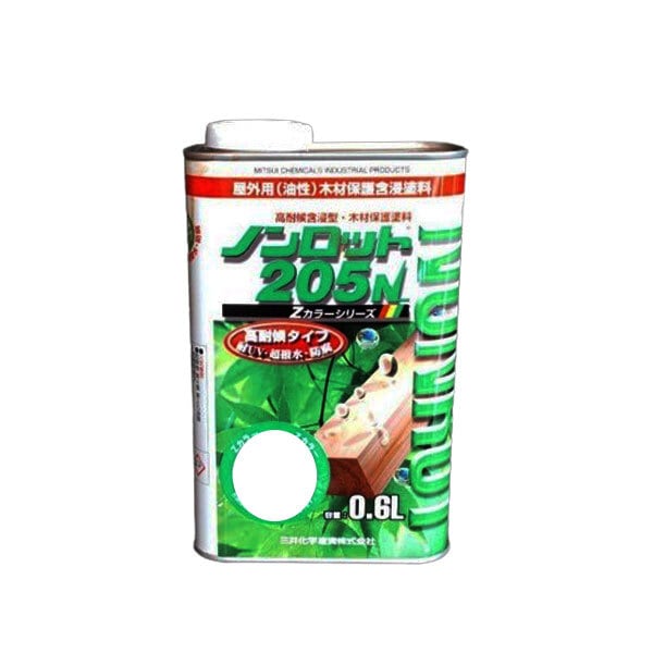 ノンロット205N Zカラー 0.6L缶 14色 三井化学産資 前田工繊産資 屋外用 耐UV 超撥水 防腐 防カビ 防虫 JASS 18M-307適合 387
