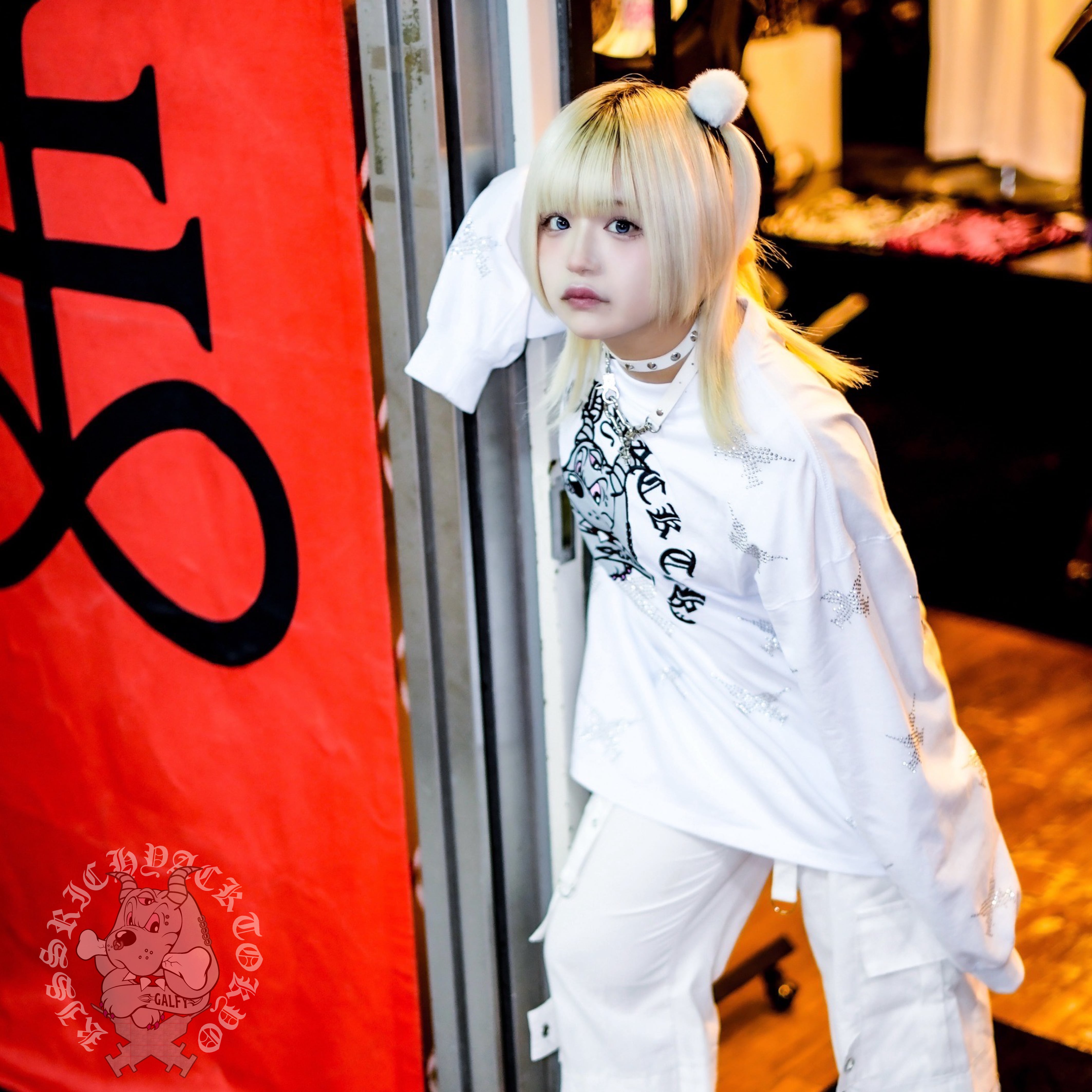 KRY clothing GALFY ピカピカ注射器ロンT 黒 REFLEM KRY clothing GALFY ピカピカ注射器ロンT 黒 REFLEM tシャツ GALFY