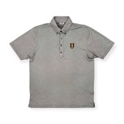 FILA GOLF フィラ ゴルフ シャドーアーガイル BD 半袖 ポロシャツ サイズ LL /メンズ/グレー系