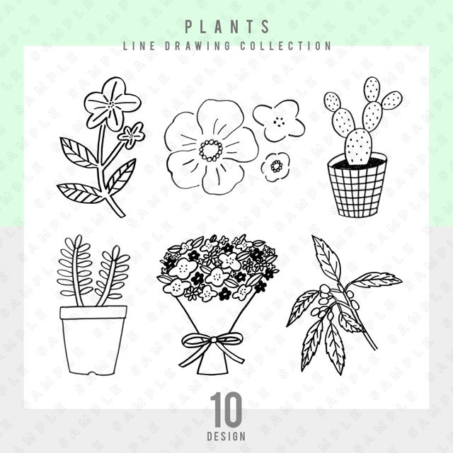 【シンプル】PLANTS 10点セット
