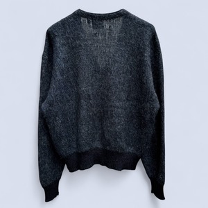 ROSATI ARGYLE MOHAIR KNIT CARDIGAN