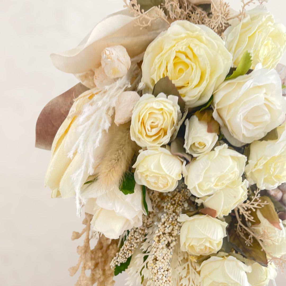 光触媒加工】ナチュラルドライスタイルスワッグ｜ホワイトローズと