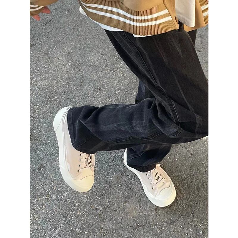 【新作】【送料無料】 パンツ レディース デザイン ニッチ ハイストリート イン トレンディな多目的秋冬の新しいスリム ルーズ ストレート タイダイ ジーンズ 0395928255005