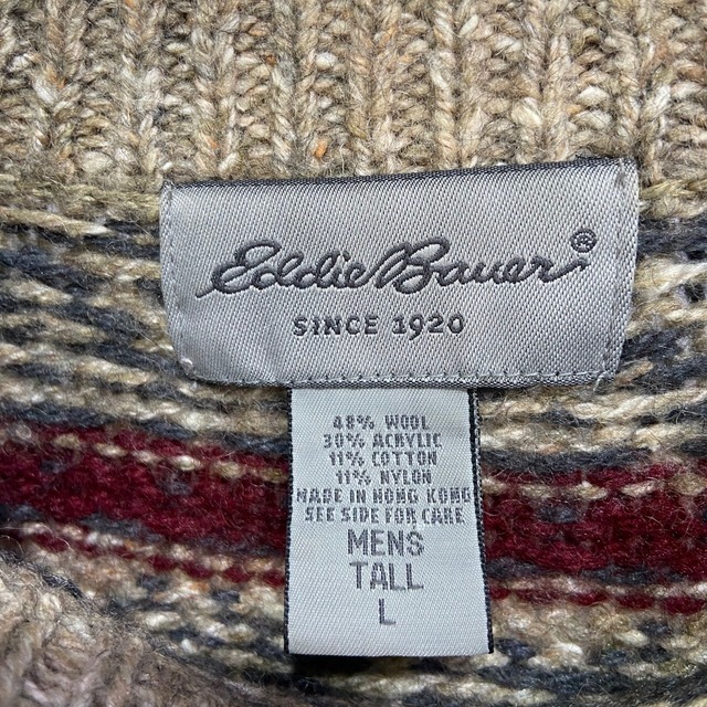 Eddie Bauer エディーバウアー 雪柄セーター ウール Mサイズ