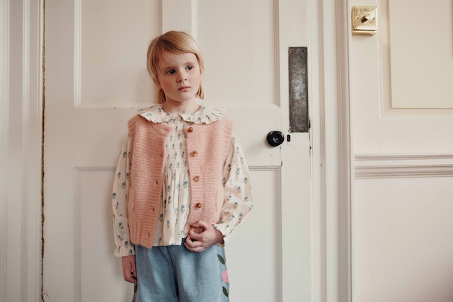 【Emile et Ida】Blouse Ecru floral smocked
