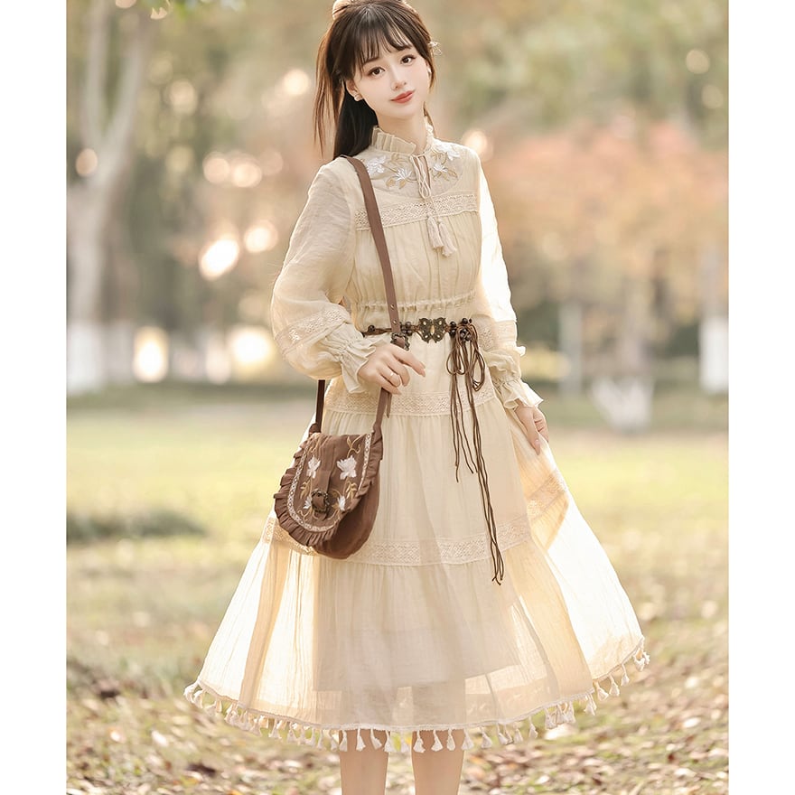 ゴスロリ通販 With U 中華ロリィタ 森ガール 春 秋服 セットアップ 3点