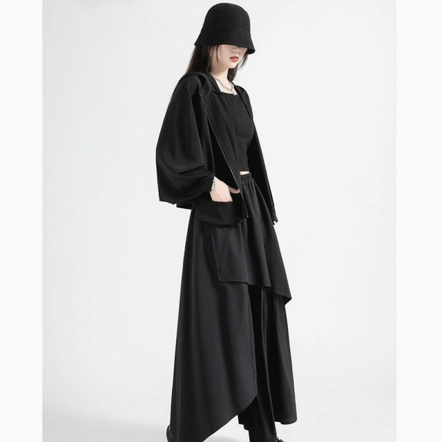 Draped hoodie jacket C0781