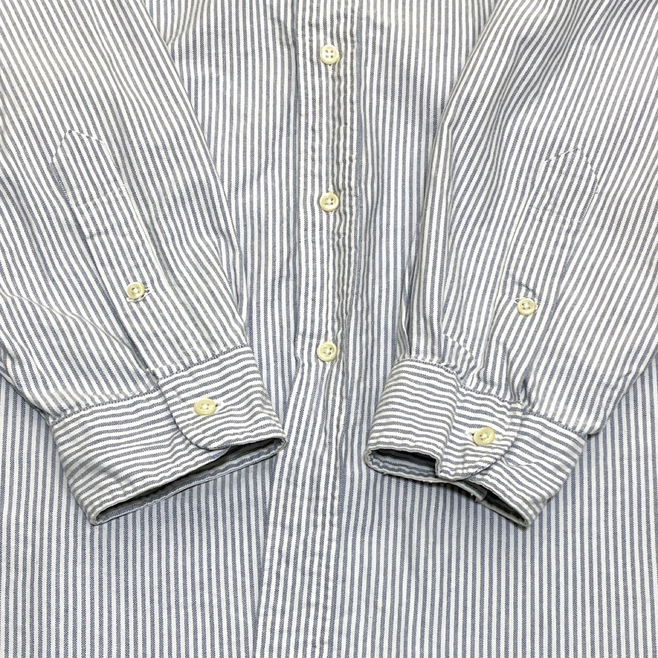 ラルフローレン 90' ストライプシャツ　刺繍シャツ　ビックサイズ　M