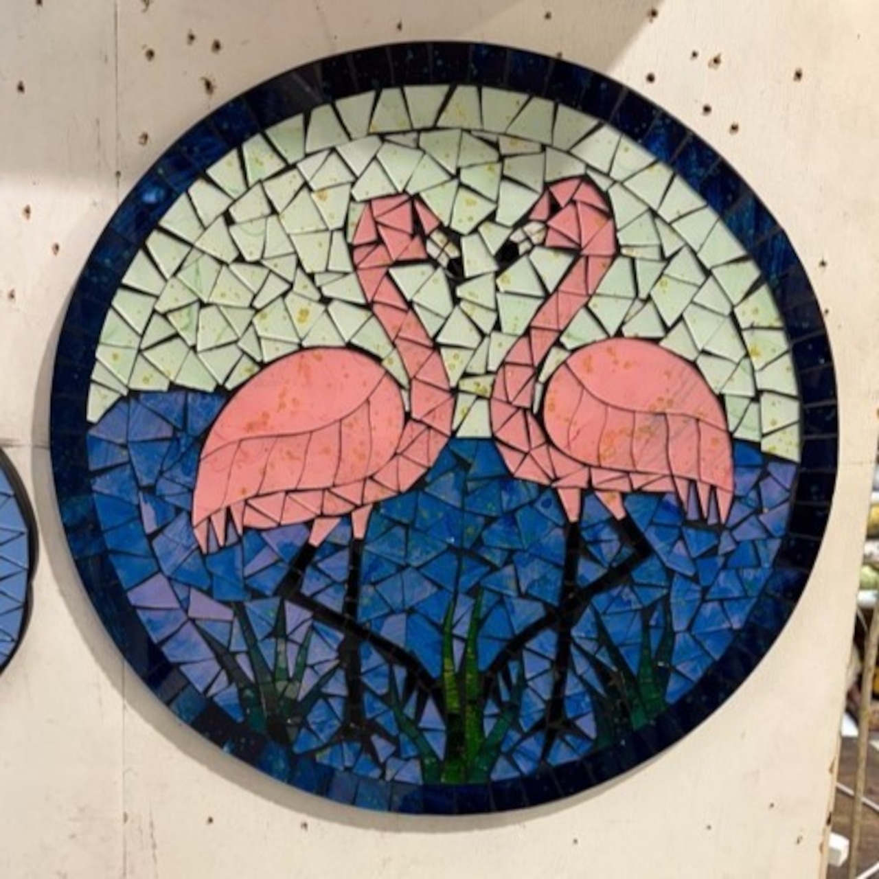 Mosaic Hanging FLAMINGO モザイクハンギング フラミンゴ 雑貨 オブジェ ディスプレイ ガラス