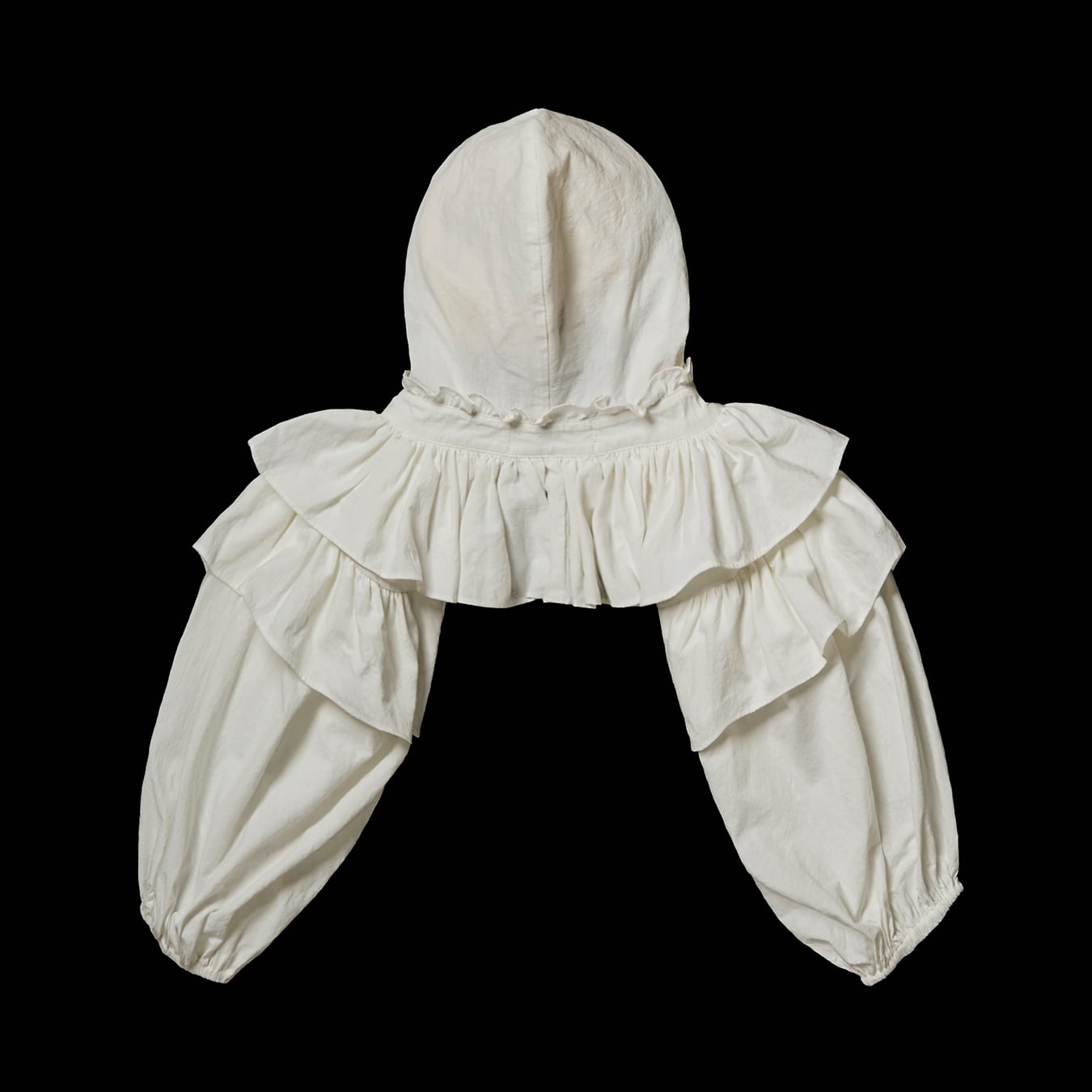 Hood holder blouse/white | papier.official