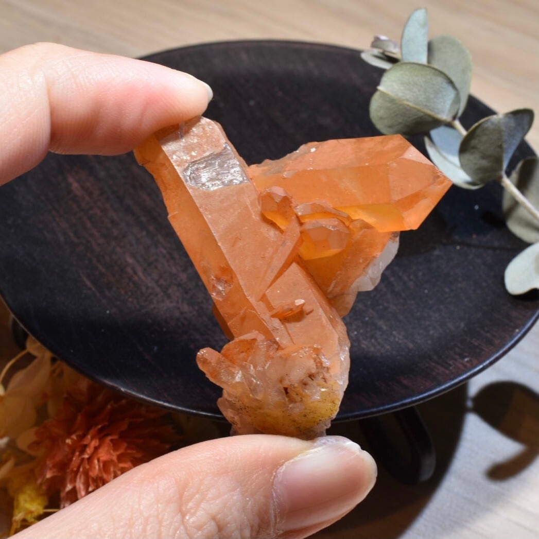 タンジェリンクォーツ クラスター みかん水晶 ブラジル・ミナス