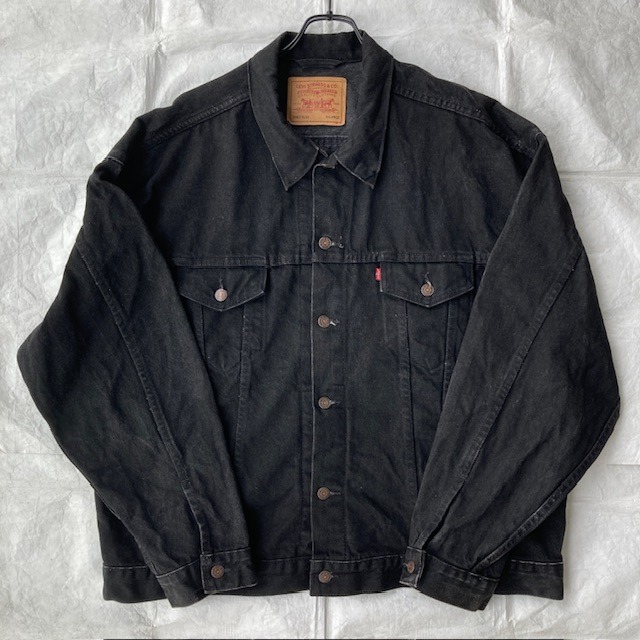Levi's リーバイス デニムジャケット 90s USA製 70507 後染め ブラックデニム ヴィンテージ古着 XXL