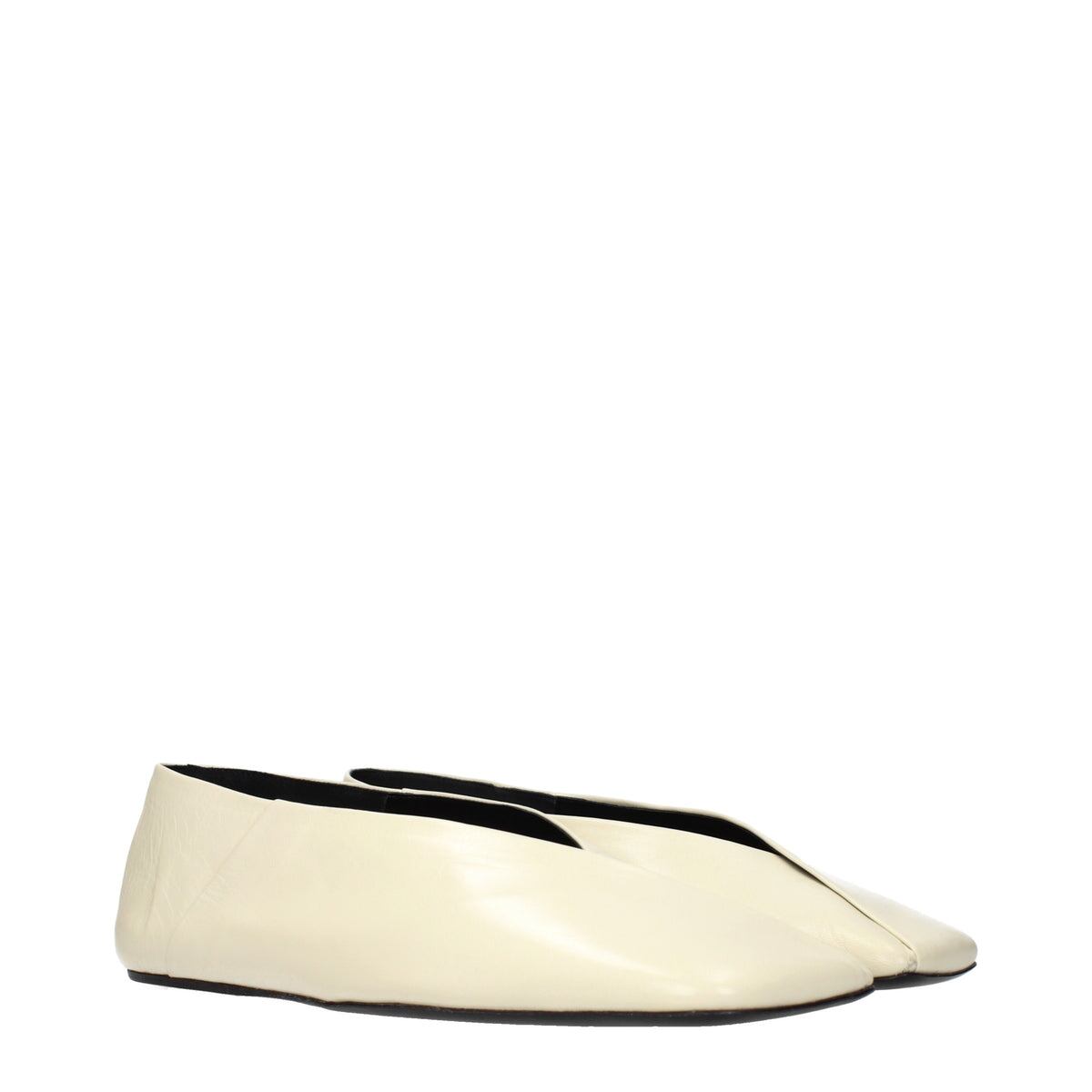 【新品】JIL SANDER ジルサンダー レディース バレエシューズ レザー ベージュ WZ0001P4864105