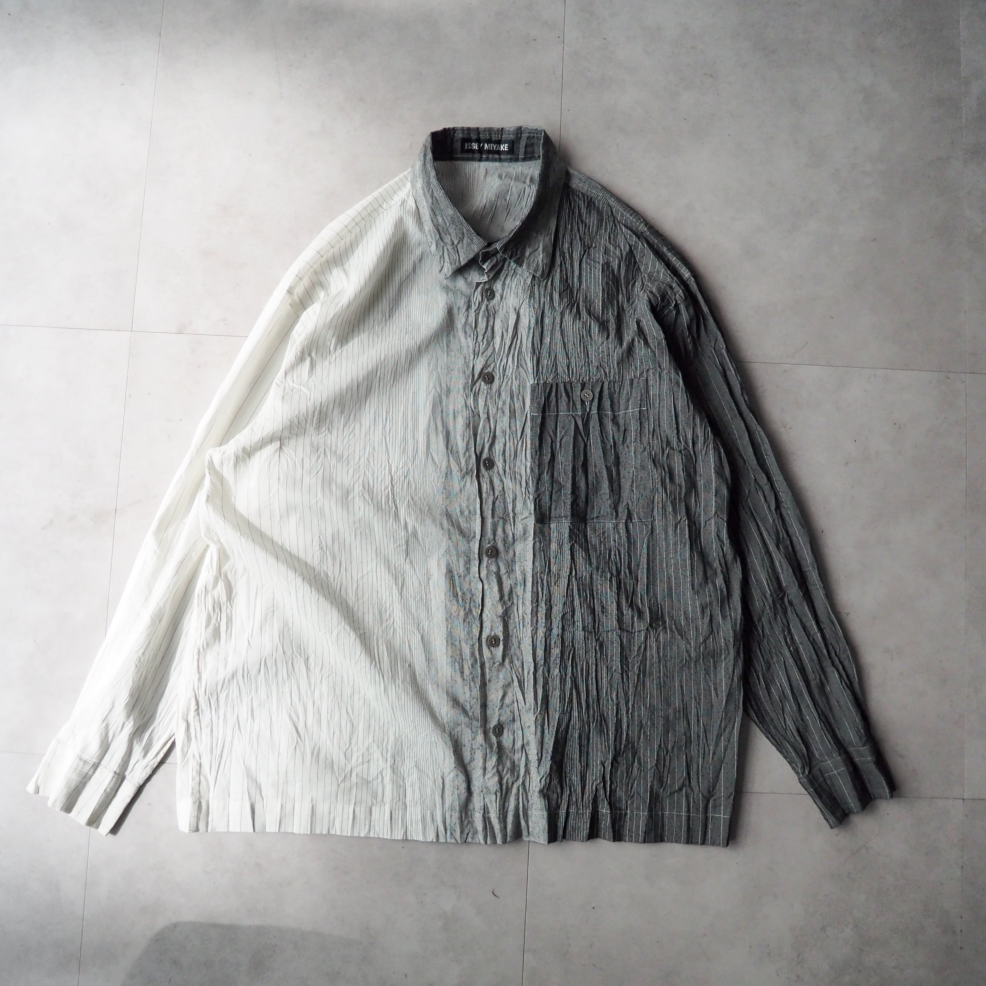 “ISSEY MIYAKE A-POC INSIDE” Wrinkle processing shirt イッセイミヤケ 皺加工シャツ
