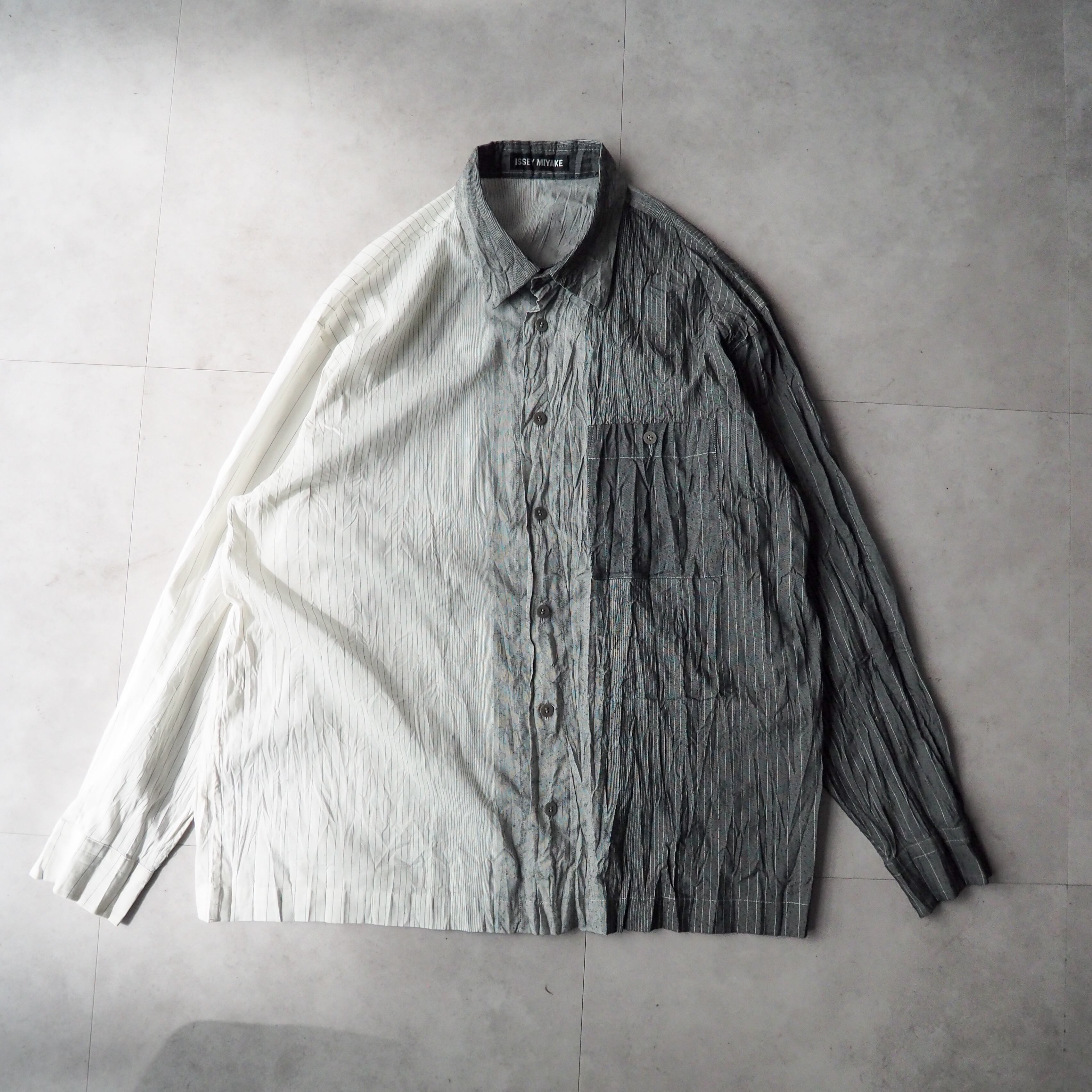 ISSEY MIYAKE WHITE LABEL デザインオーバーサイズシャツ