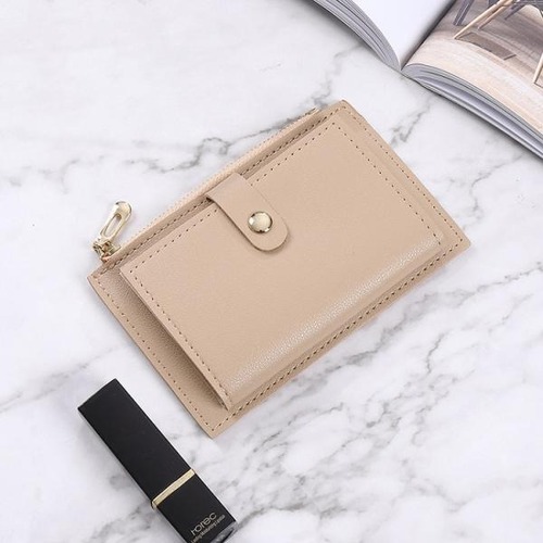 財布 レディース 二つ折り 折りたたみ シンプル ユニセックス 薄型 ミニ財布 無地 レトロ コンパクト フェイクレザー カジュアル サイフ 小さい