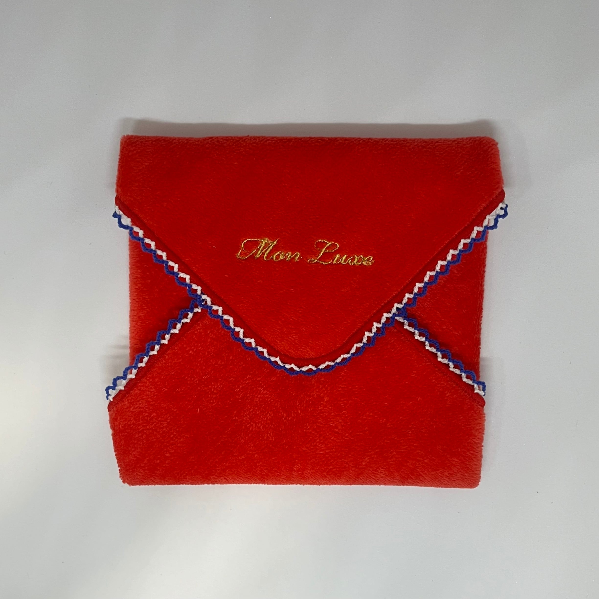 Mon Luxe レース タオルハンカチ オレンジレッド | Mon Luxe Co.,Ltd