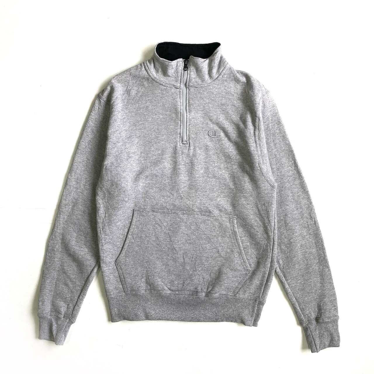 Champion チャンピオン ワンポイントロゴ刺繍 ハーフジップスウェット 