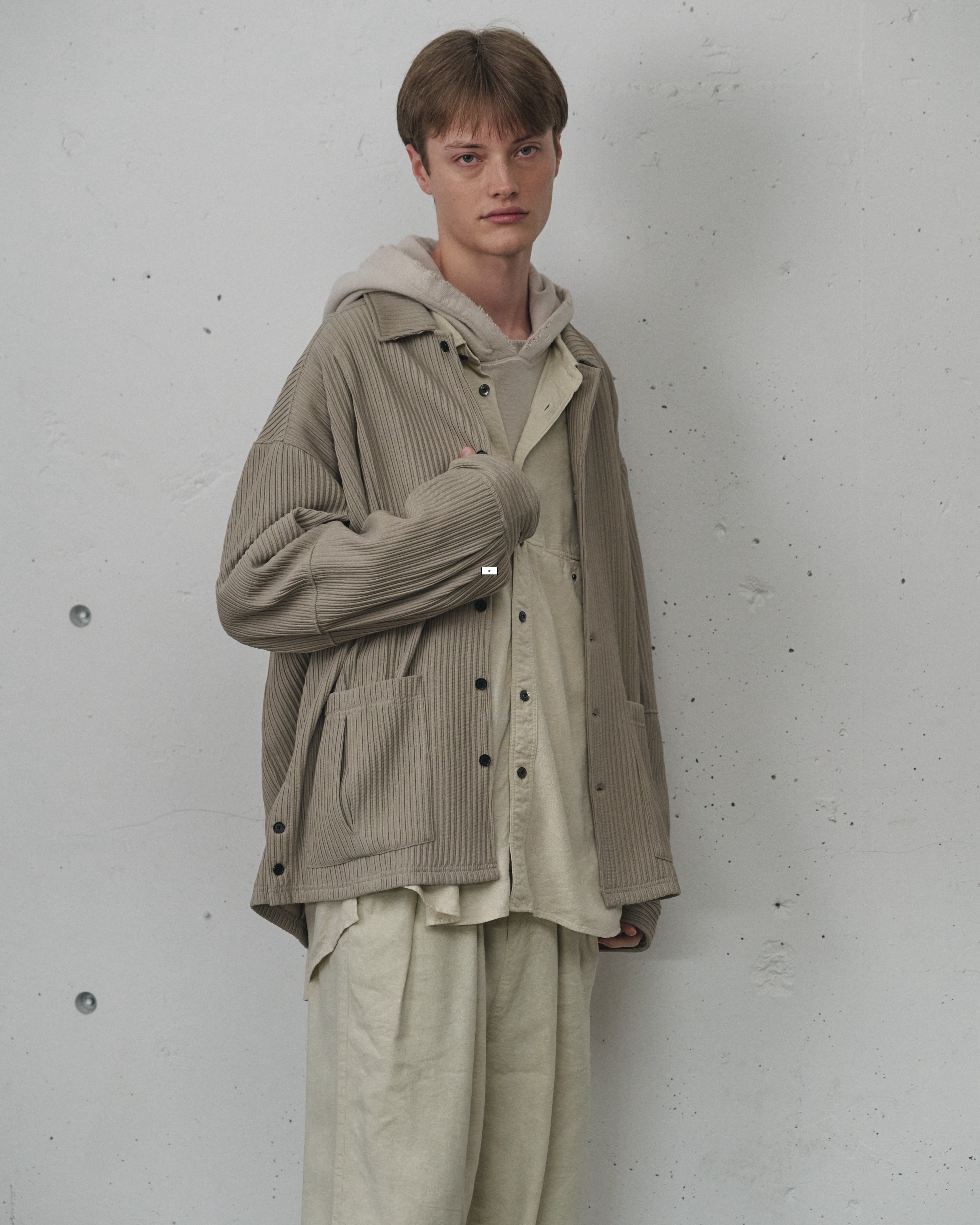 Ancellm -L/S NEP BOXY SHIRT- / ANC-SH83 / アンセルム ネップ