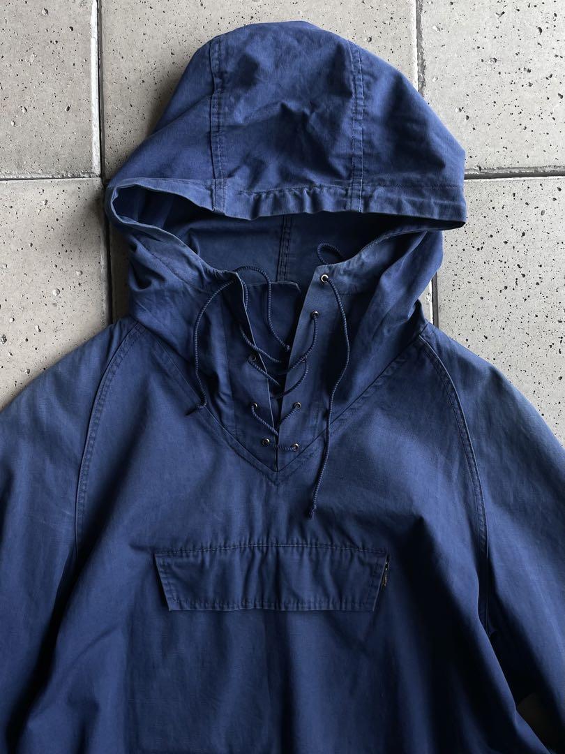 【EURO Vintage Laceup Parka】size- 52 Blue ユーロ ヴィンテージ レースアップ パーカー ジャケット