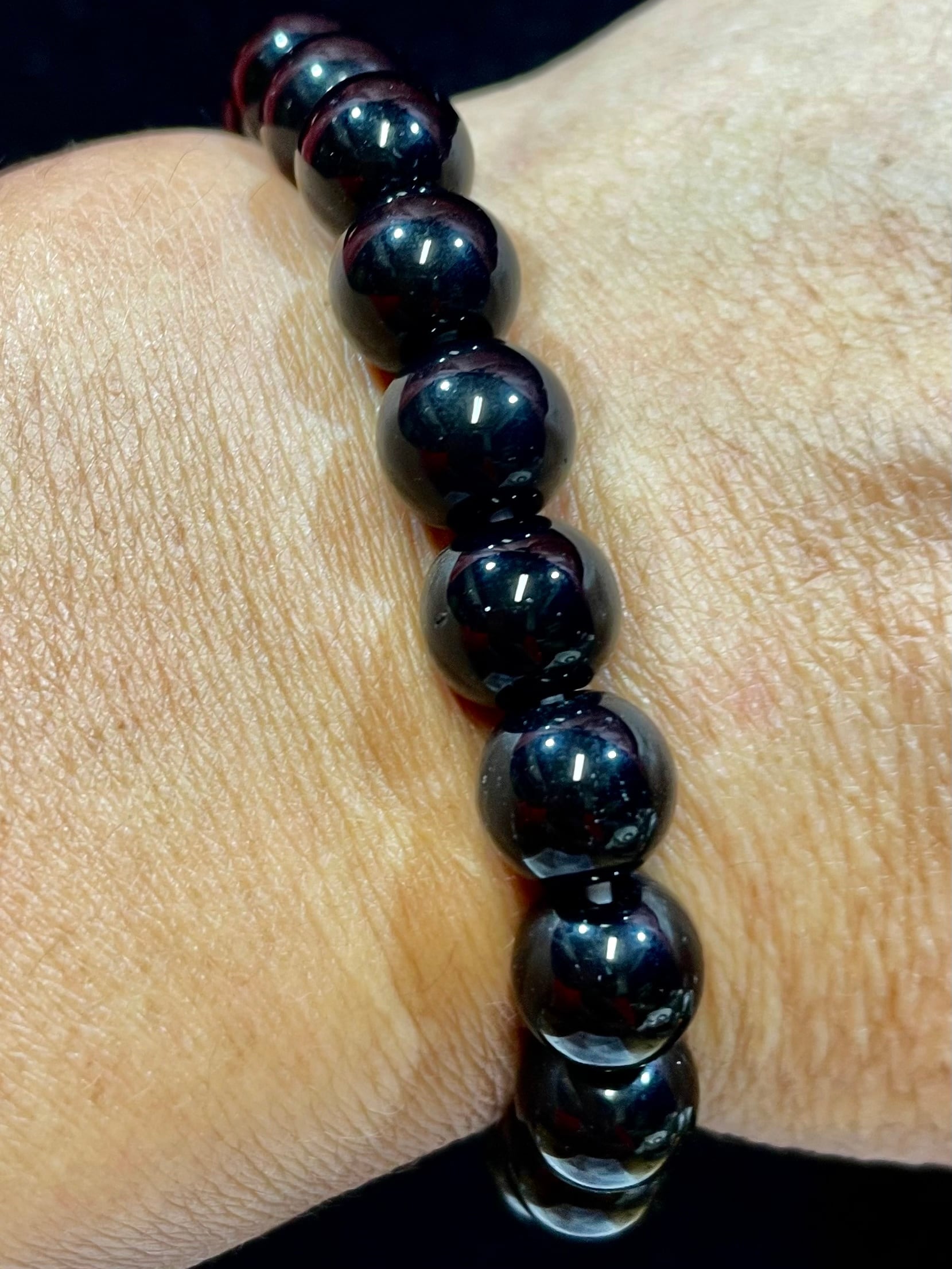 GEMMAOVE ブラックジェイド ブレスレット【12コマ】 GEMMAOVE ブラックジェイド ブレスレット【12コマ】 GEMMAOVE ブラック