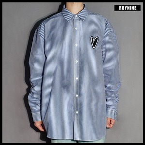 [ROYNINE] Blue Stripe Shirts 正規品 韓国ブランド 韓国ファッション 韓国代行 シャツ