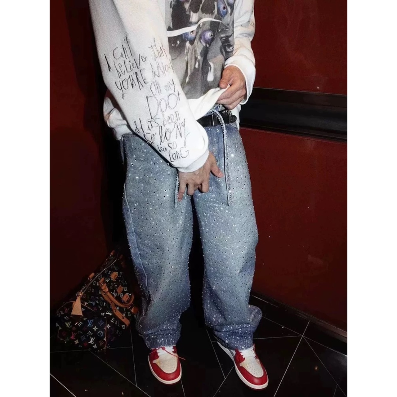 VIBE ストリート ダイヤ デニムパンツ P349