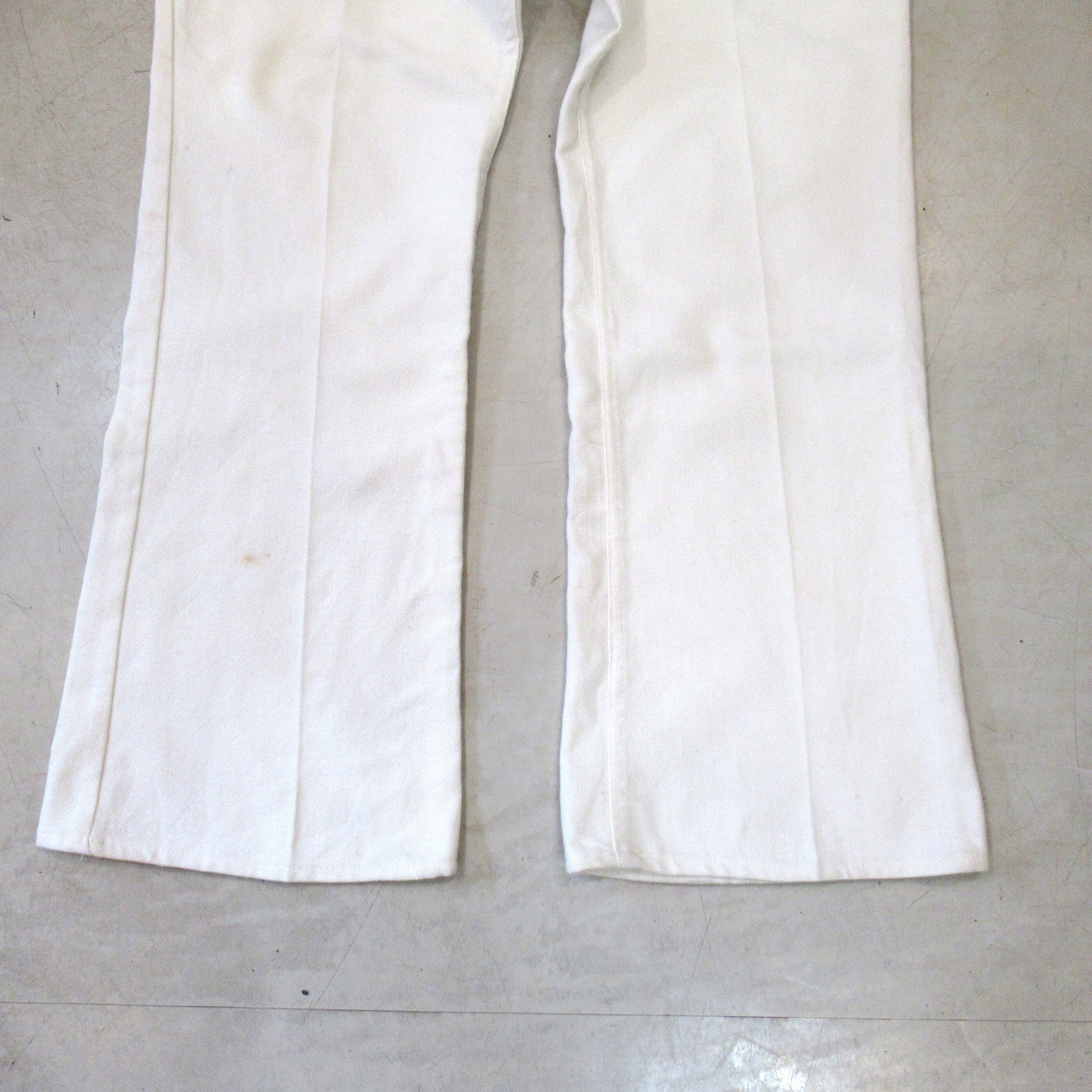 70S Levis 646 BIG E STA-PREST White【About W36 L30】 | drop by