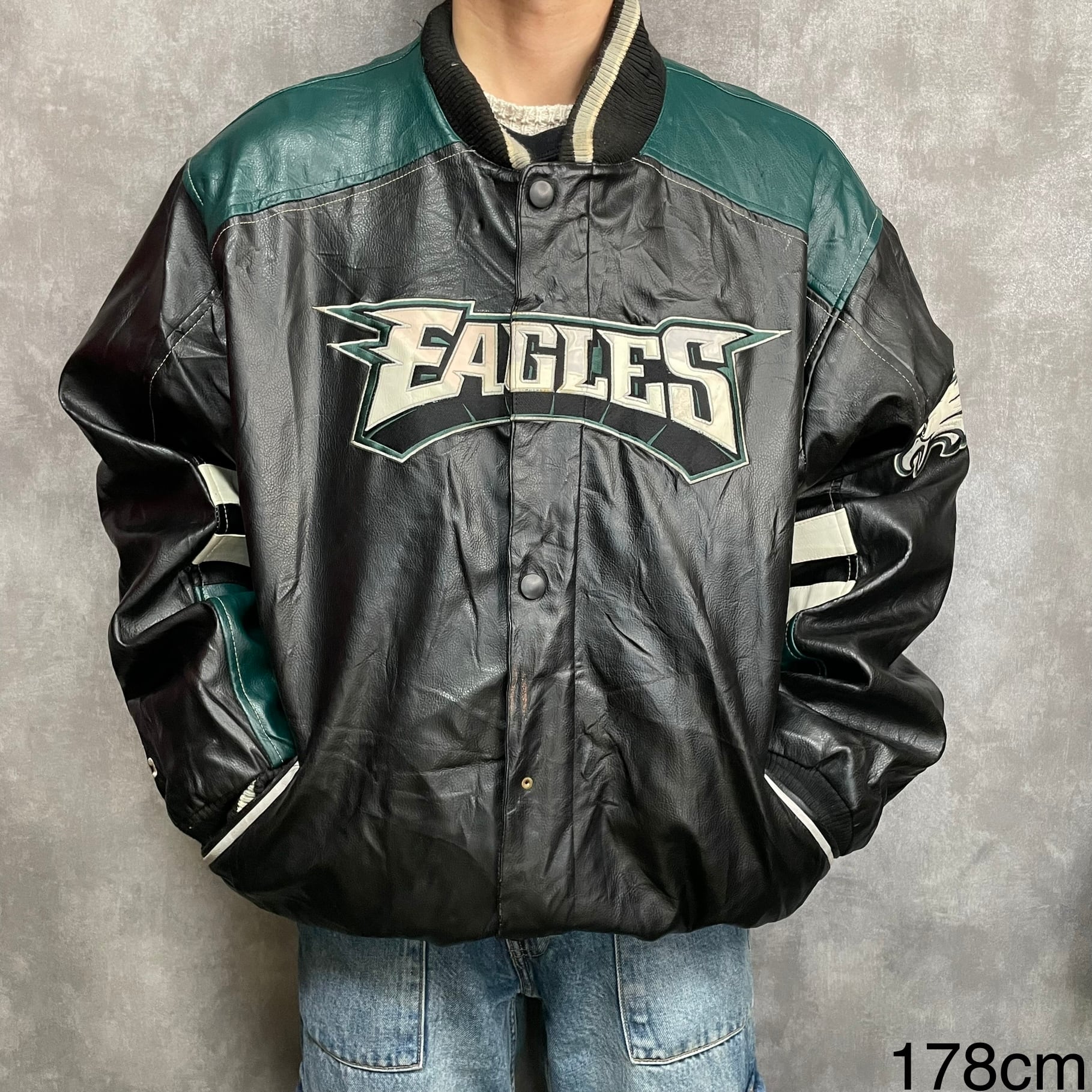 NFL レザージャケット XL 刺繍 | 古着屋OLDGREEN